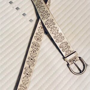 Lucky Brand Cream Floral Belt